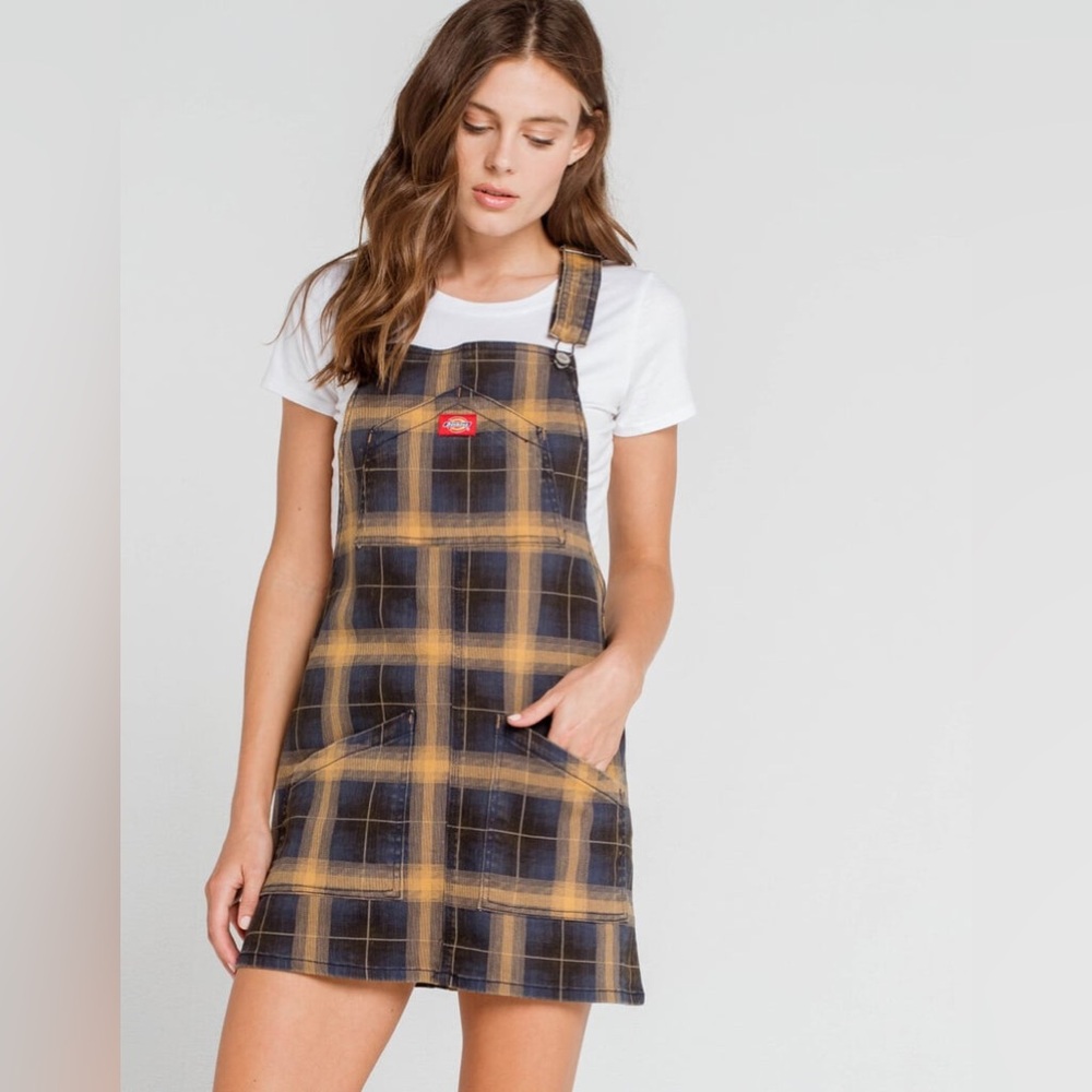 Dickies Plaid Overall Dress size Small